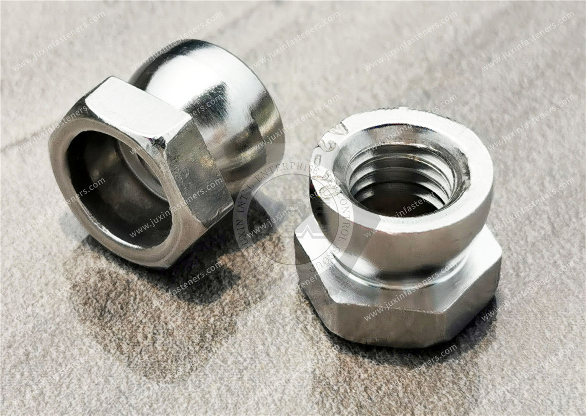 GJB 134.1-1986 Schermutter mit hoher Kontermutter, Material: Edelstahl, Aluminium, Zinklegierung. Größe: M5, M6, M8, M10
