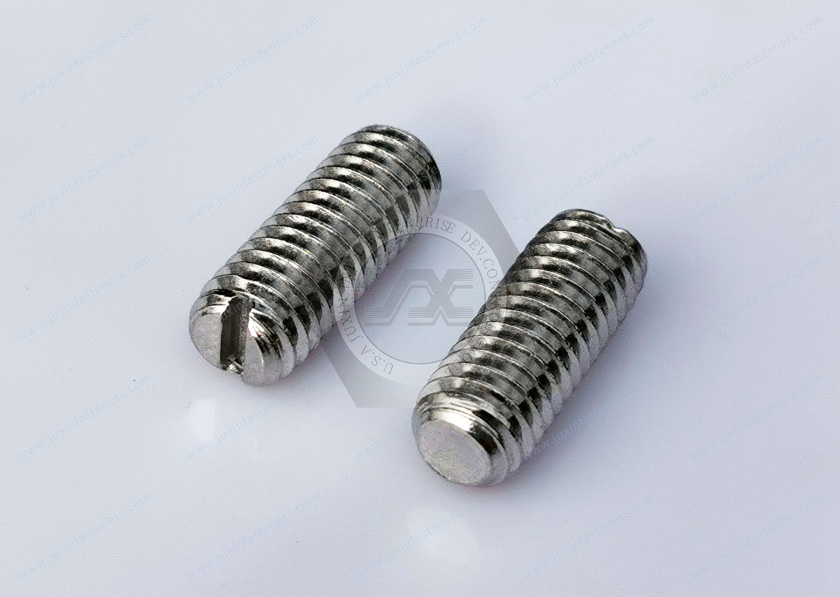 Edelstahl-Schlitzschrauben mit flacher Spitze
