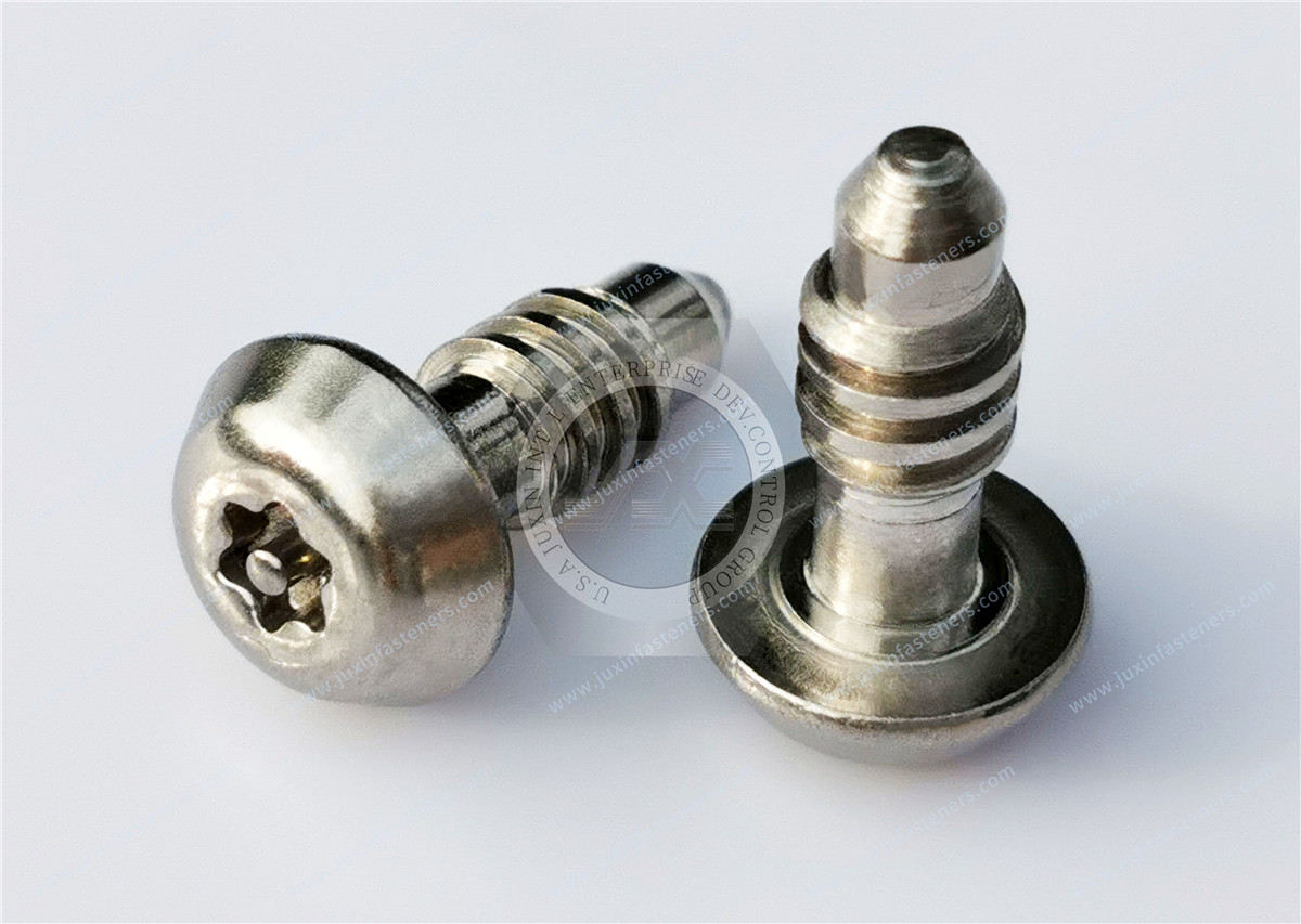 Manipulationssichere Halbrundkopf-Torx-Schrauben aus Edelstahl mit Stift, 1/4 Schnellverschluss-Blechschrauben, Typ C-Sicherheitsverschlüsse Manipulationssichere Halbrundkopf-Torx-Schrauben aus Edelstahl mit Stift, 1/4 Schnellverschluss-Blechschrauben, Typ C-Sicherheitsverschlüsse