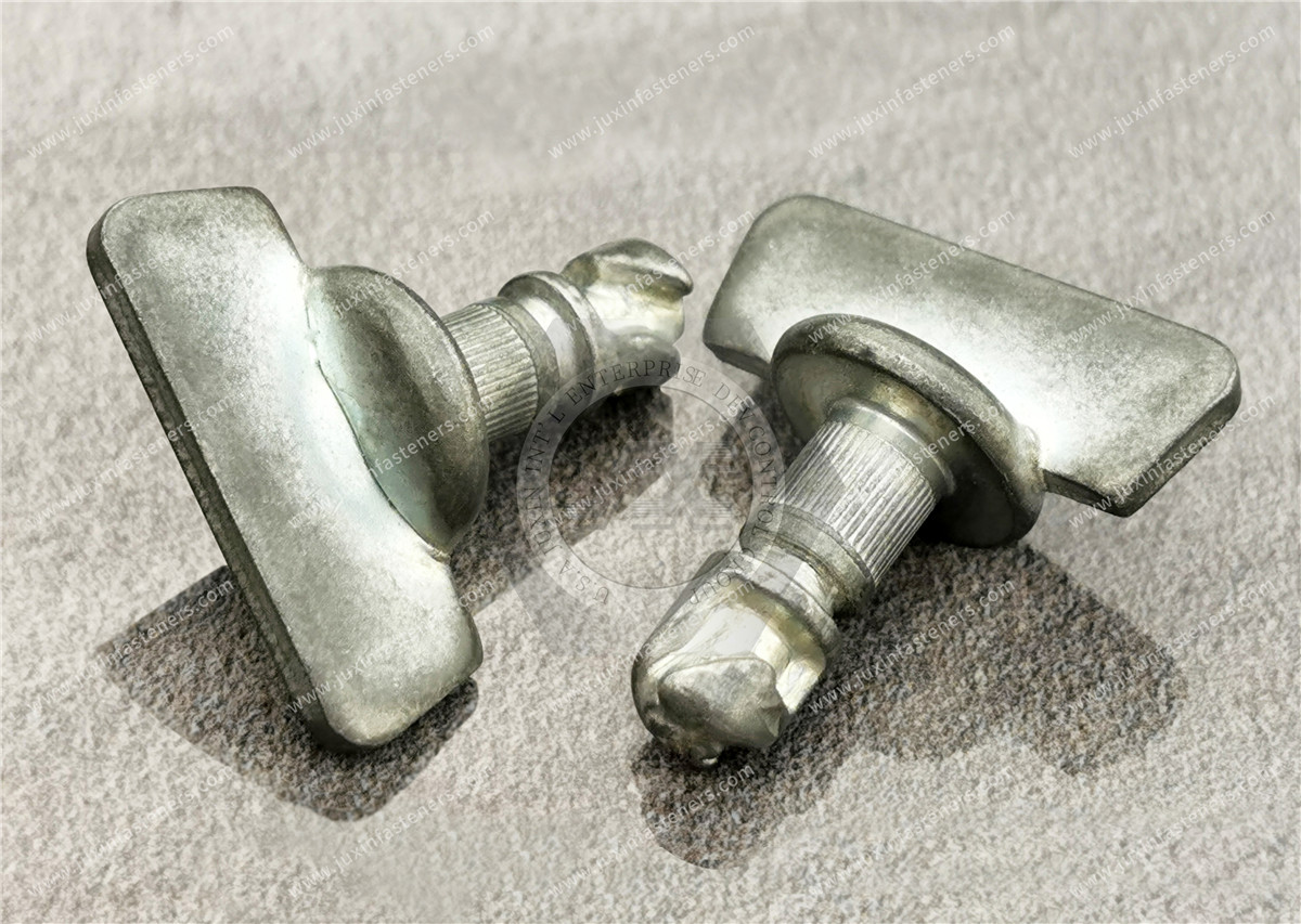 Vierteldrehbolzen, Größe 6, Flügel, Stahl, Zinkplatte, helles Chromat
