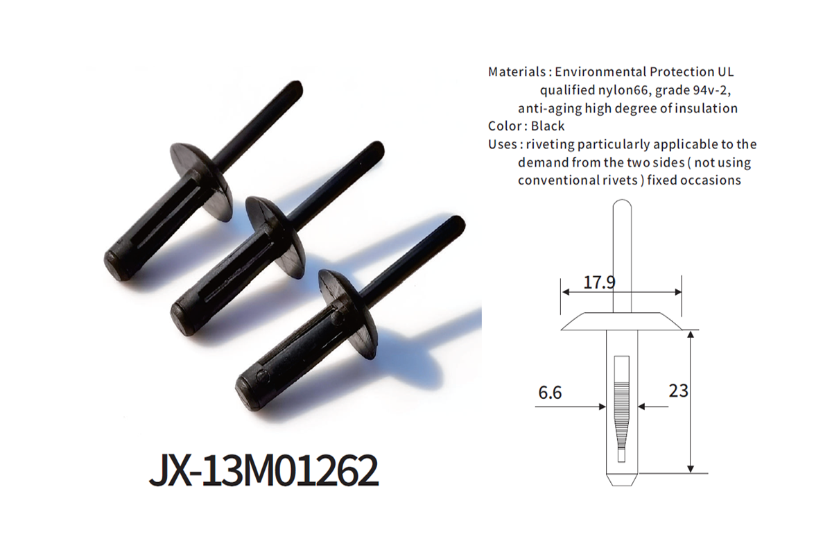 JX-13M01262 Allgemeine Kunststoff-Blindnieten für die Automobilindustrie JX-13M01262 Allgemeine Kunststoff-Blindnieten für die Automobilindustrie