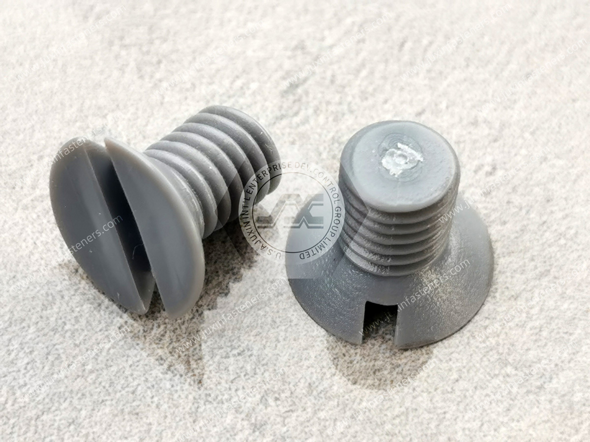 PVC-Schlitzschrauben mit flachem Kopf PVC-Schlitzschrauben mit flachem Kopf