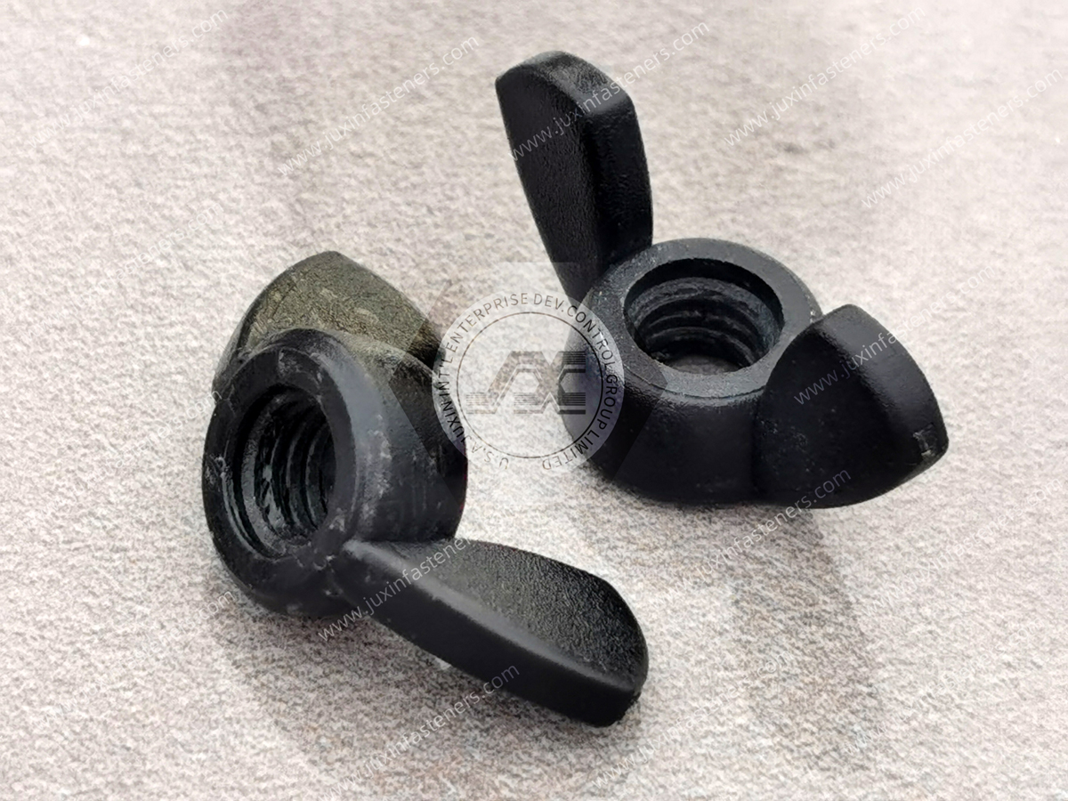 Metrische Flügelmuttern aus schwarzem Nylon 66 aus Kunststoff