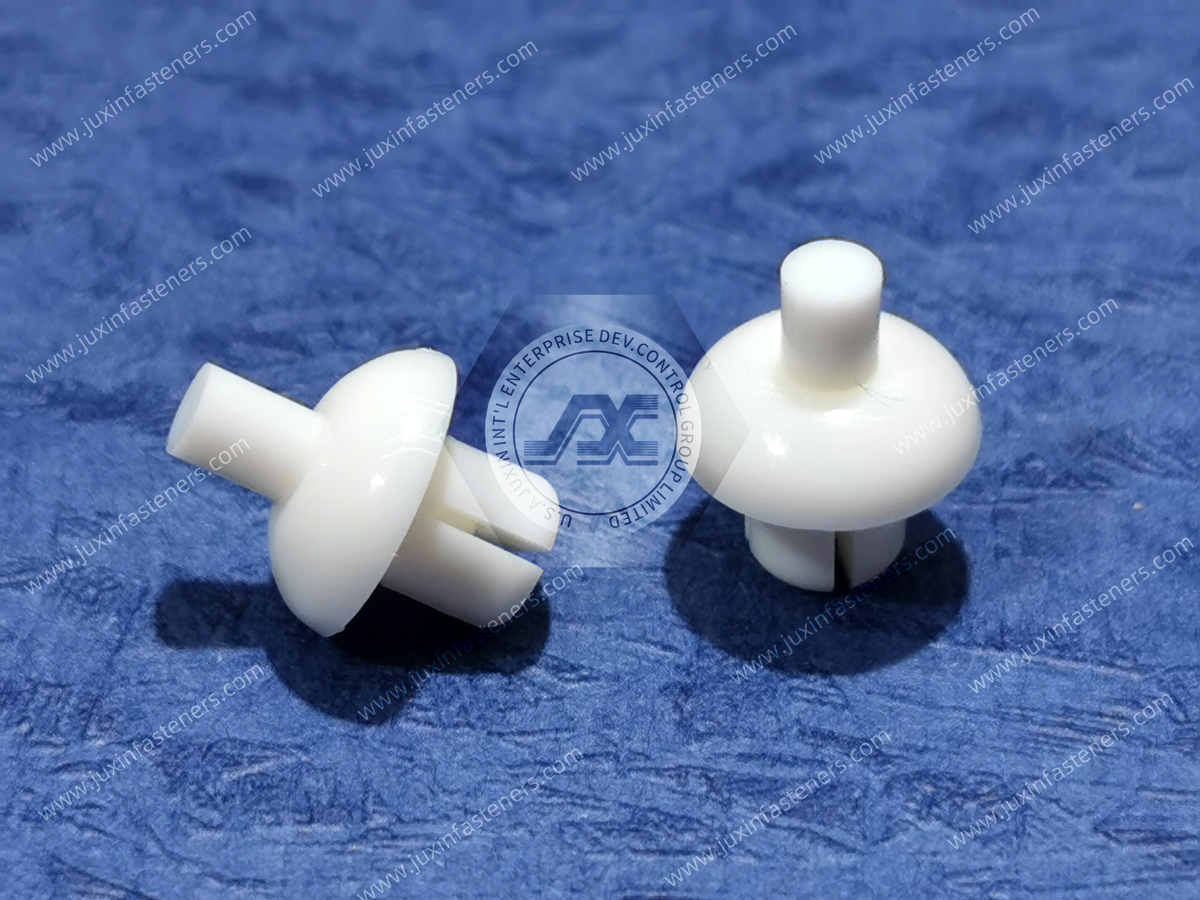 JX-RS Weißer Nylon-Druckniet, stumpf