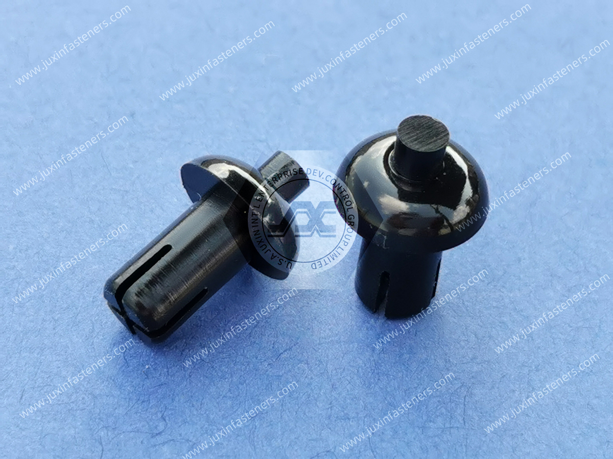 JX-RS Schwarzer Nylon-Druckniet, stumpf JX-RS Schwarzer Nylon-Druckniet, stumpf