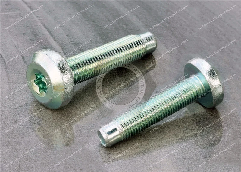 Halbrundkopf-Torx-Schrauben aus legiertem Stahl, Gewindef&uuml;hrung, Sicherheitsbefestigungen, Oberfl&auml;chenbehandlung, Galvanisierung, Umweltschutz, Farbe Zink