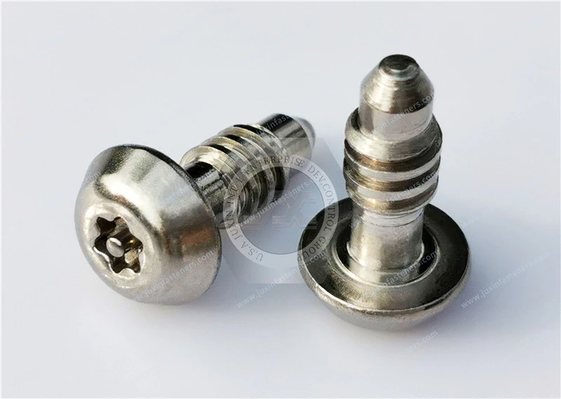 Manipulationssichere Halbrundkopf-Torx-Schrauben aus Edelstahl mit Stift, 1/4 Schnellverschluss-Blechschrauben, Typ C-Sicherheitsverschl&uuml;sse