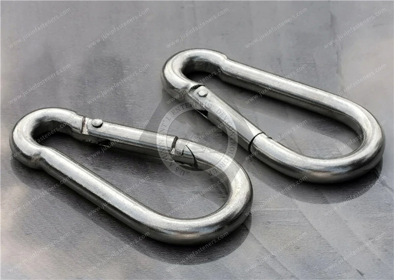 Karabiner &ndash; nicht zum Heben geeignet. JX-HOOK-M10-100-SS, Edelstahl-Karabiner, schnell h&auml;ngende Federschnalle, Sicherheitsschnalle