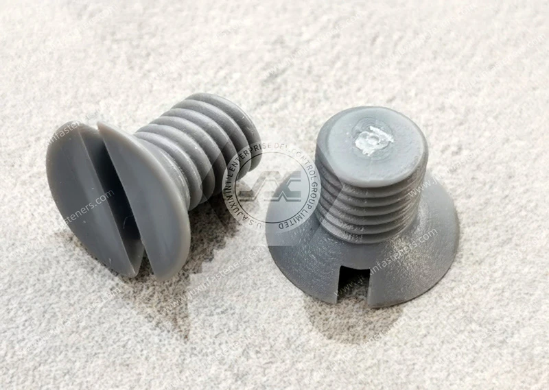 PVC-Schlitzschrauben mit flachem Kopf