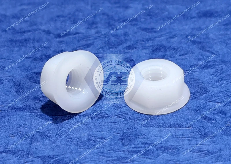 Wei&szlig;e metrische Sechskant-Flanschmuttern aus Nylon 66