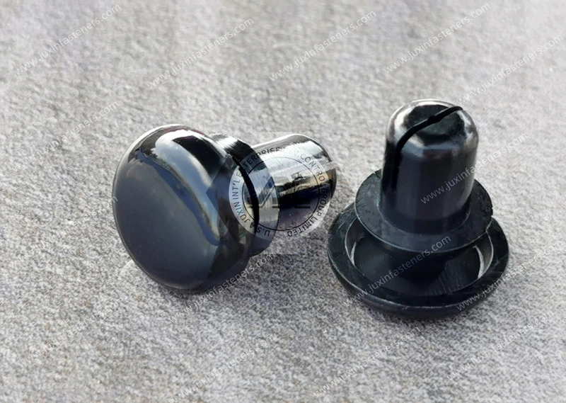 Schwarze Nylon66-Schnappnieten, R-Nieten