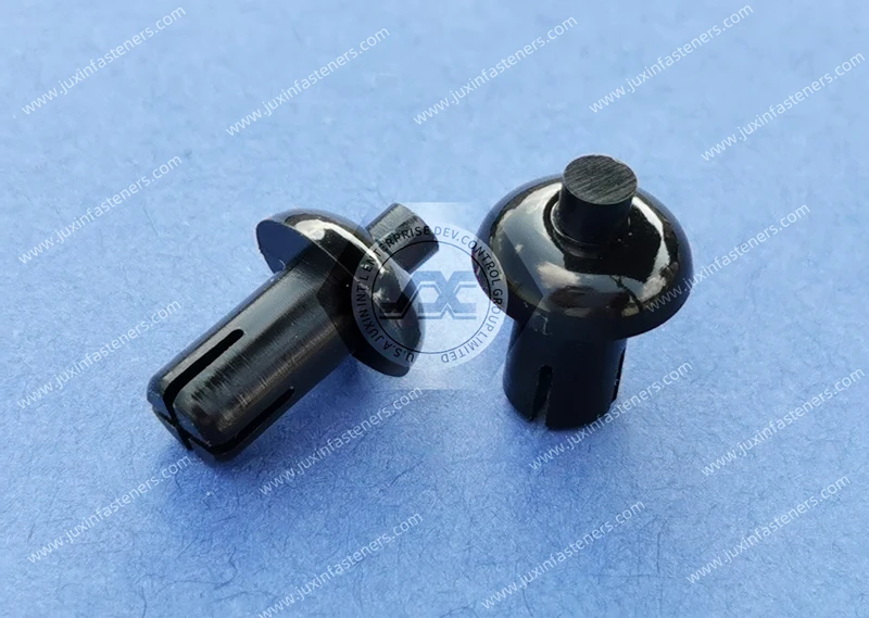JX-RS Schwarzer Nylon-Druckniet, stumpf