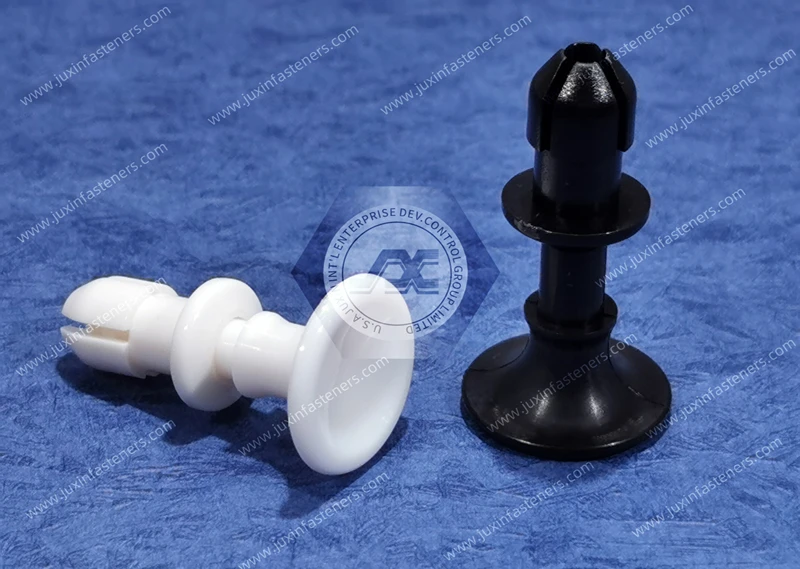 Schwarze Nylon-Schnappriegelnieten aus Kunststoff