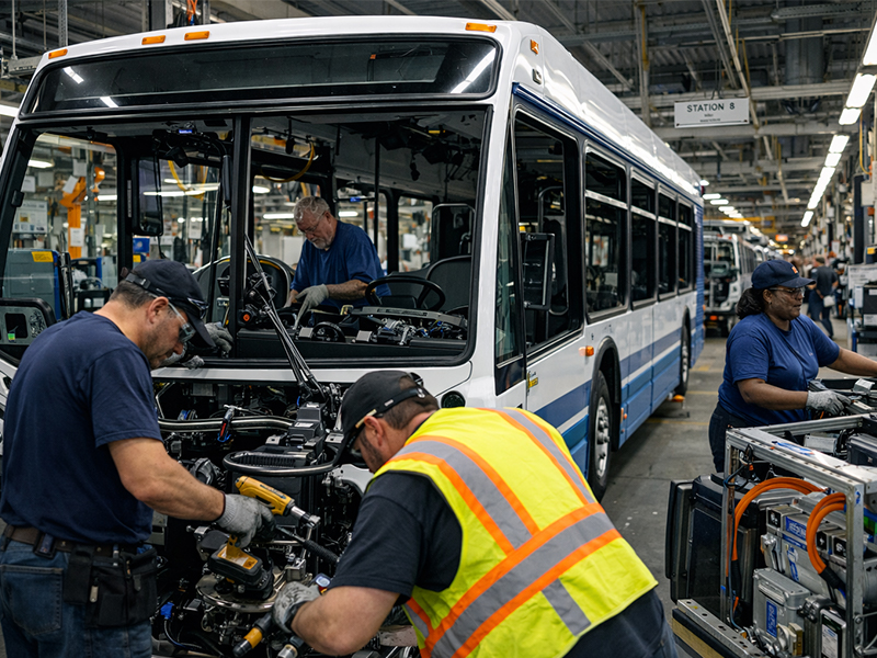 Automobilbusse und Reisebusse